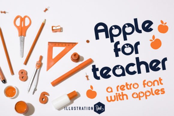 Apple for Teacher Font for Creative Projects