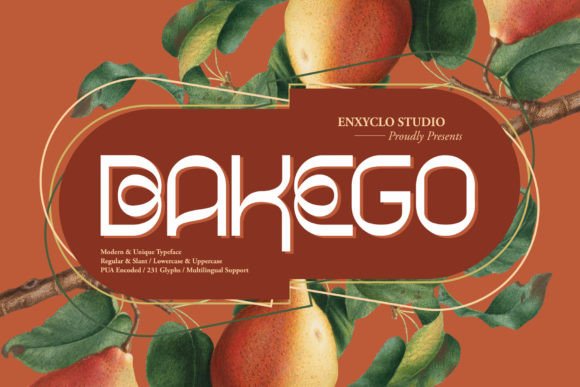 Bakego: A Modern Display Font for Bold Branding