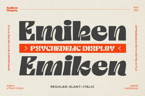 Emiken: A Fresh Display Font for Psychedelic Branding