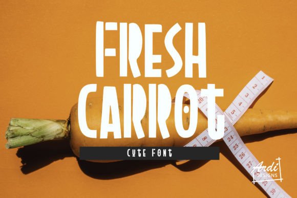 Fresh Carrot: A Quirky Display Font for Polished Branding