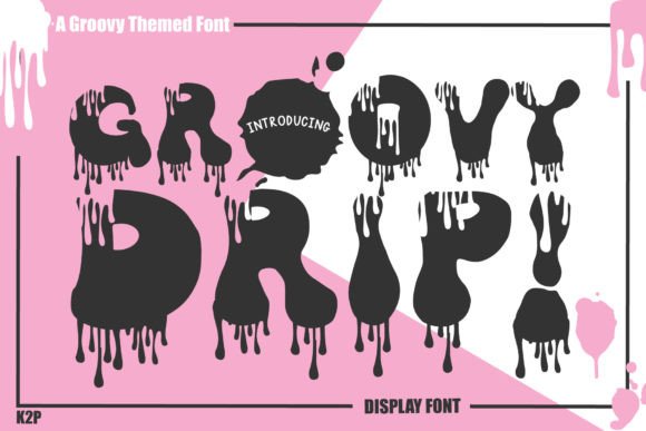 Groovy Drip: A Whimsical Display Font for Bold Visuals