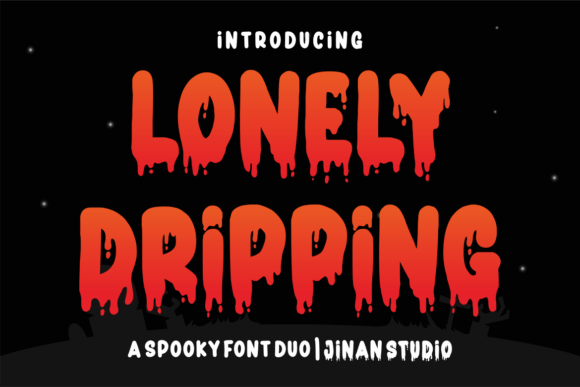 Lonely Dripping: A Spooky Display Font for Halloween-Themed Designs