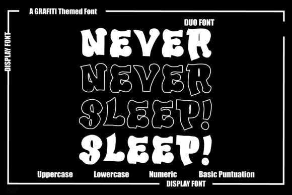 Never Sleep: A Bold Display Font for Urban Branding